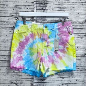 Judy Blue I’m Walking on Sunshine Tie Dye Denim Shorts